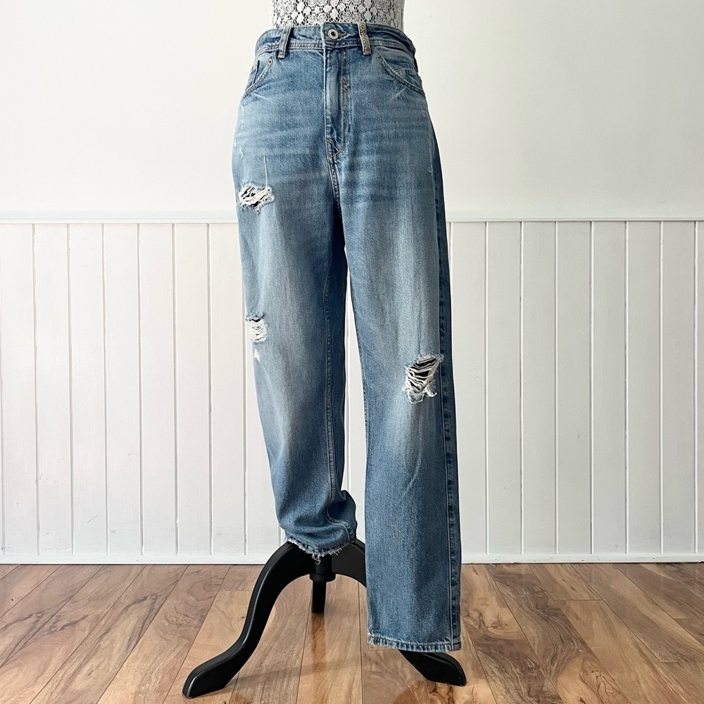 Zara Distressed Boyfriend Jeans Size 2